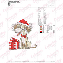 Dog Christmas Wish Embroidery Design