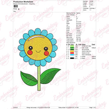 Happy Sunflower Embroidery Design