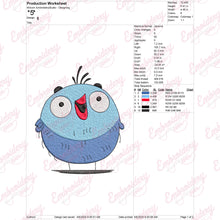 Funny Quirky Bird Digital Embroidery Design