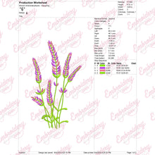 Lavender Embroidery Design