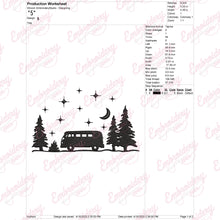 Camper Van Embroidery Design