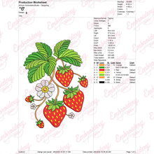 Strawberries Embroidery Design