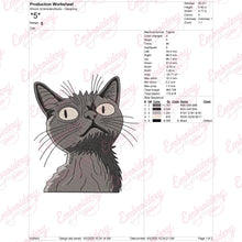 Little Black Cat Machine Embroidery Design