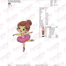 Beautiful Ballerina Dancing Embroidery Design