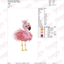 Flamingo Embroidery Design