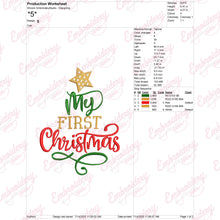 My First Christmas Tree Embroidery Design