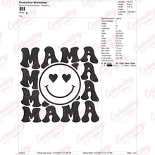 Mama Smiley Face Embroidery Design