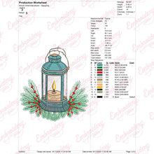 Beautiful Christmas Lantern Free Digital Machine Embroidery Design for Gifts, Holiday Decorations | Free & Instant Download