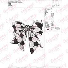 Soccer Coquette Bow Embroidery Design