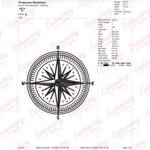 Compass Rose Embroidery Design