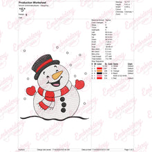 Christmas Snowman Machine Embroidery File