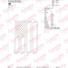 American Flag Golf Embroidery Design