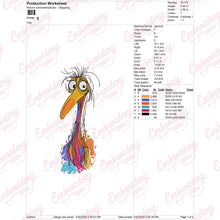 Whimsical Kevin Bird Embroidery Design