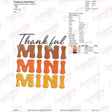 Thanksgiving Thankful Mini Embroidery Design