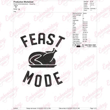 Feast Mode Turkey Dinner Embroidery File