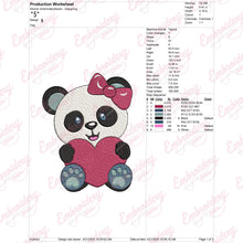 Cute Panda Girl Embroidery Design