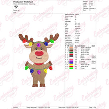 Sparkle Antler Christmas Reindeer Embroidery Design