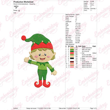 Cute Christmas Elf Embroidery Design