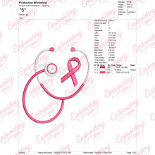 Doctor Nurse Breast Cancer Embroidery Design