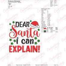 Dear Santa I Can Explain Embroidery Design