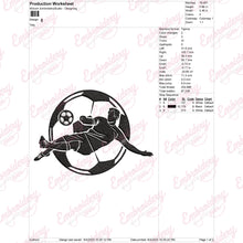 Soccer Player Embroidery Design
