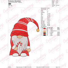 Christmas Holiday Gnome Embroidery Design