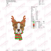 Christmas Canine Charm Embroidery Design
