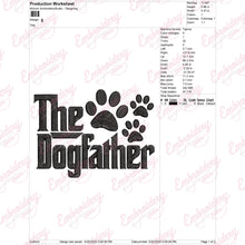 The Dogfather Embroidery Design