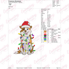 Australian Shepherd Christmas Dog Embroidery Design