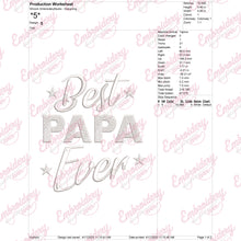 Best Papa Ever Embroidery Design