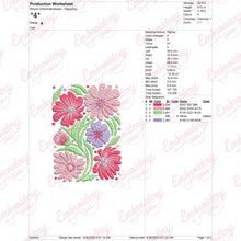 Vibrant Floral Embroidery Design