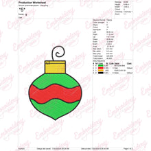 Christmas Bulb Ornament Embroidery Design