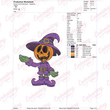 Halloween Jack O Lantern Character Embroidery Design