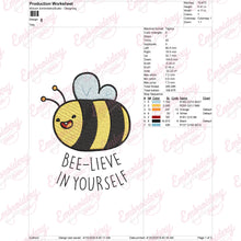 Bee-Lieve In Yourself Embroidery Design