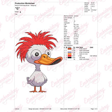 Funny Duck Embroidery Design