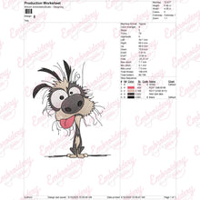 Funny Crazy Dog Embroidery Design