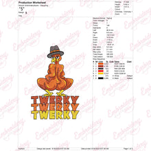 Twerky Turkey Funny Thanksgiving Embroidery Design
