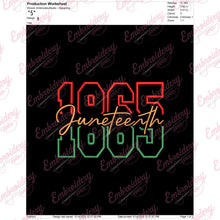 1865 Juneteenth Embroidery Design