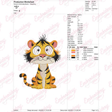 Funny Tiger Embroidery Design