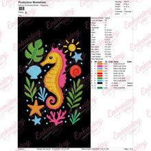 Seahorse Under The Sea Machine Embroidery Design