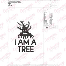 Halloween Spooky Tree Embroidery Design