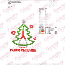 Stethoscope Christmas Tree Embroidery Design