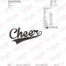 Cheer Cheerleader Embroidery Design