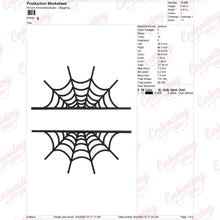 Spider Web Split Monogram Name Frame Embroidery Design