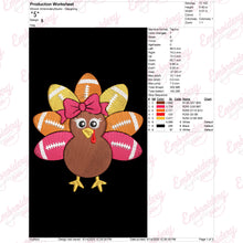 Football Turkey Balls Thanksgiving Embroidery Design