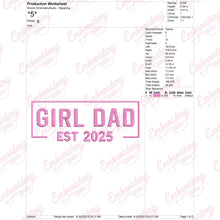 Girl Dad 2025 Embroidery Design