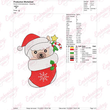 Christmas Llama In Stocking Embroidery Design