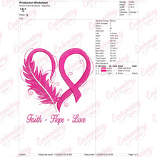 Faith Hope Love Breast Cancer Embroidery File