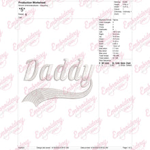 Daddy Machine Embroidery Design