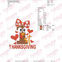 My 1st Girl Thanksgiving Embroidery Design